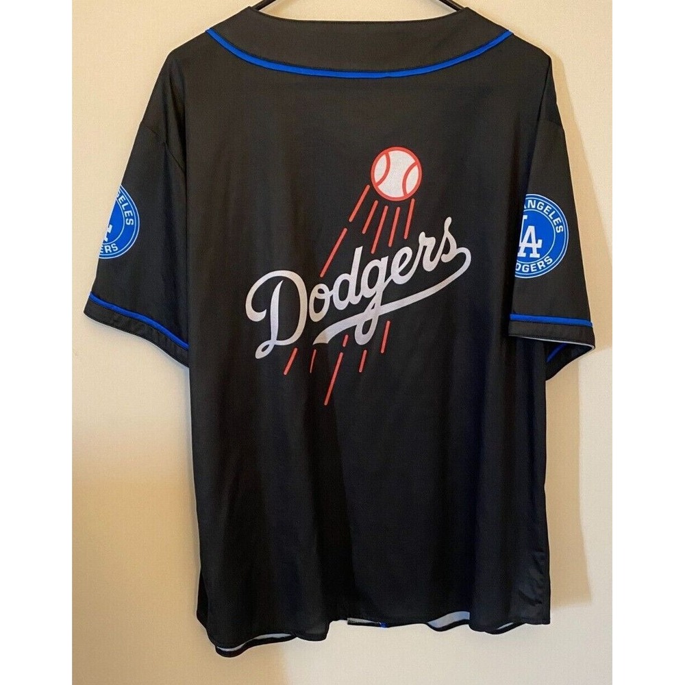 Los Angeles‎ Dodgers Black Baseball-MLB Jersey Men's Size 2XL